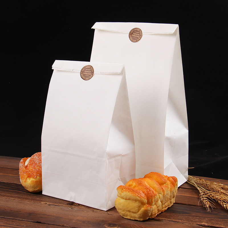 Bolsa de papel Kraft Sos blanca